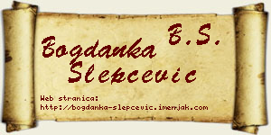Bogdanka Slepčević vizit kartica